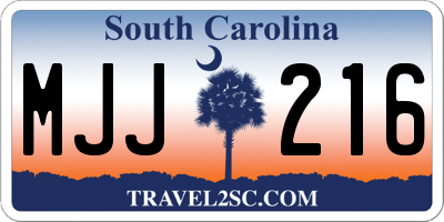 SC license plate MJJ216