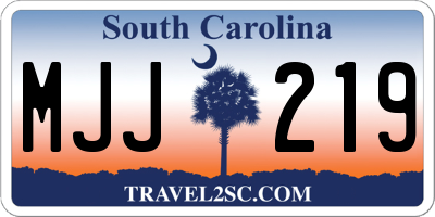SC license plate MJJ219