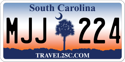 SC license plate MJJ224