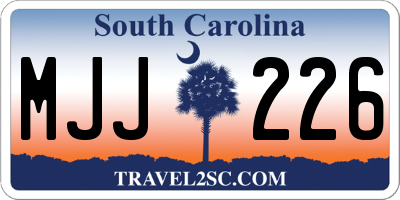 SC license plate MJJ226