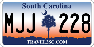 SC license plate MJJ228