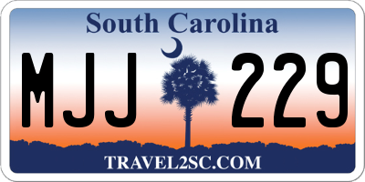 SC license plate MJJ229
