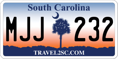 SC license plate MJJ232