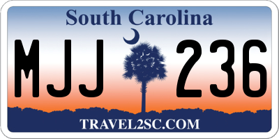 SC license plate MJJ236