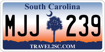 SC license plate MJJ239