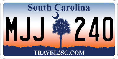 SC license plate MJJ240