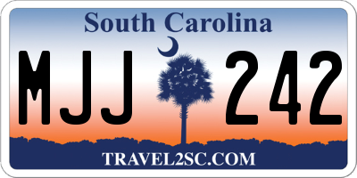 SC license plate MJJ242