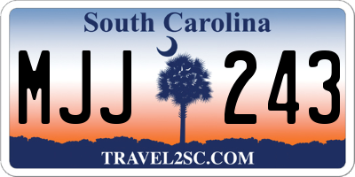 SC license plate MJJ243
