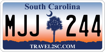SC license plate MJJ244