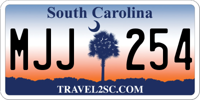 SC license plate MJJ254