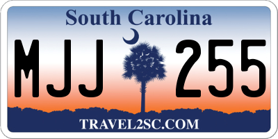 SC license plate MJJ255