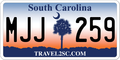 SC license plate MJJ259