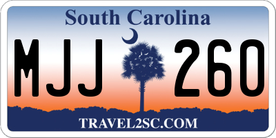 SC license plate MJJ260