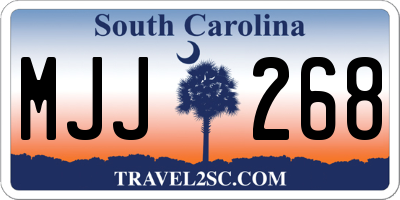 SC license plate MJJ268
