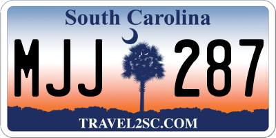 SC license plate MJJ287