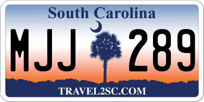 SC license plate MJJ289