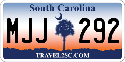 SC license plate MJJ292