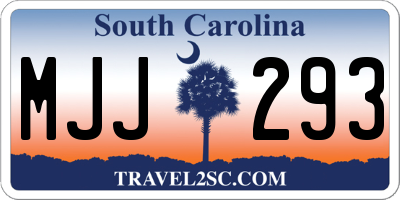 SC license plate MJJ293