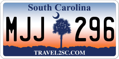 SC license plate MJJ296