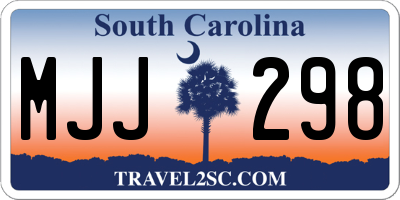 SC license plate MJJ298