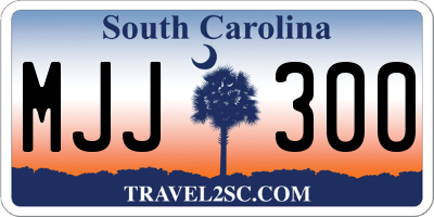 SC license plate MJJ300