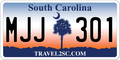 SC license plate MJJ301