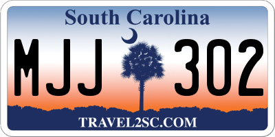 SC license plate MJJ302