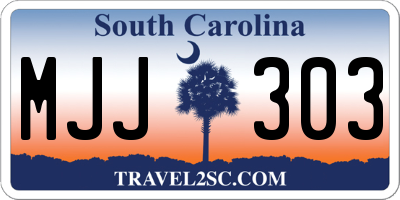 SC license plate MJJ303