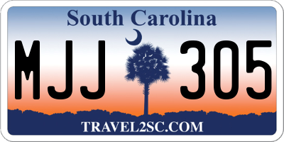 SC license plate MJJ305