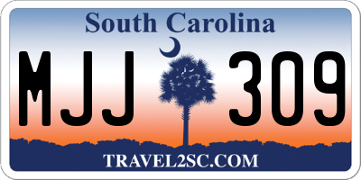 SC license plate MJJ309
