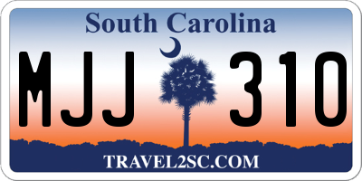 SC license plate MJJ310