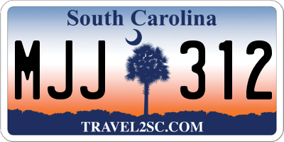 SC license plate MJJ312