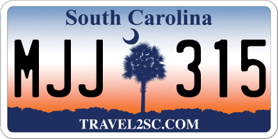 SC license plate MJJ315