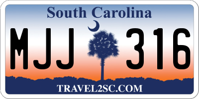 SC license plate MJJ316
