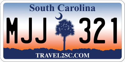 SC license plate MJJ321