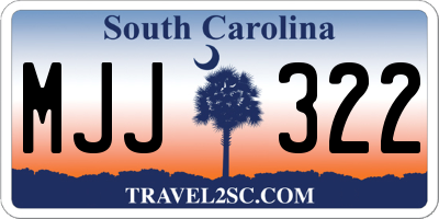 SC license plate MJJ322