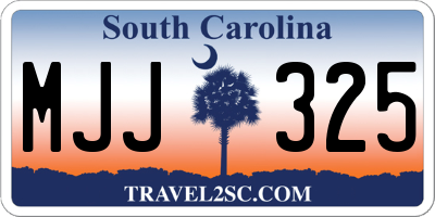 SC license plate MJJ325