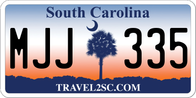 SC license plate MJJ335