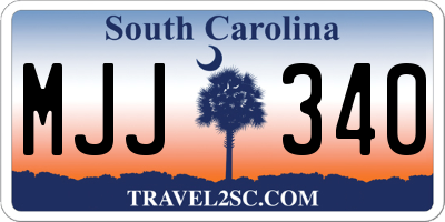 SC license plate MJJ340