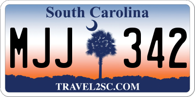 SC license plate MJJ342