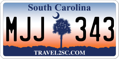 SC license plate MJJ343