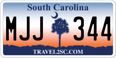 SC license plate MJJ344