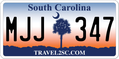 SC license plate MJJ347