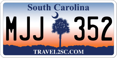 SC license plate MJJ352
