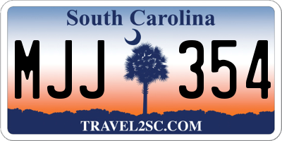 SC license plate MJJ354