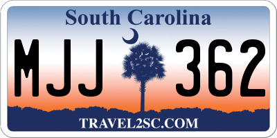 SC license plate MJJ362
