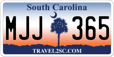 SC license plate MJJ365