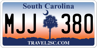 SC license plate MJJ380