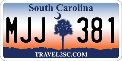 SC license plate MJJ381