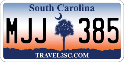 SC license plate MJJ385